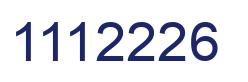 Number 1112226 blue image