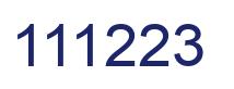 Number 111223 blue image