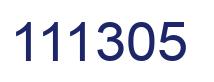Number 111305 blue image