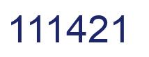 Número 111421 imagen azul