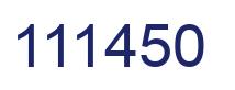 Number 111450 blue image