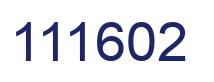 Number 111602 blue image