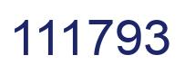 Number 111793 blue image