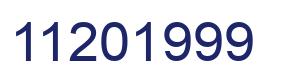 Number 11201999 blue image