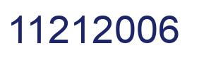 Number 11212006 blue image
