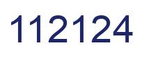 Number 112124 blue image