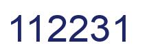 Number 112231 blue image