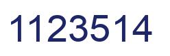 Number 1123514 blue image