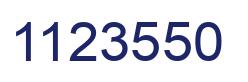 Number 1123550 blue image