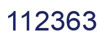 Number 112363 blue image