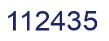 Número 112435 imagen azul