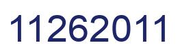 Number 11262011 blue image