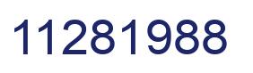 Number 11281988 blue image