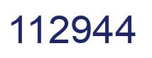 Number 112944 blue image