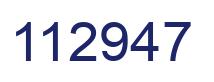 Number 112947 blue image