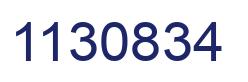 Number 1130834 blue image
