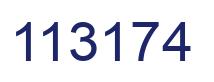 Number 113174 blue image