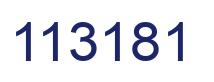 Number 113181 blue image