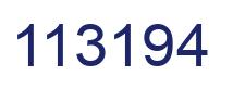 Number 113194 blue image