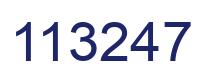Number 113247 blue image