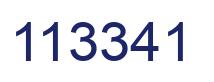 Number 113341 blue image