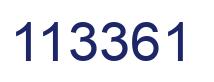 Number 113361 blue image