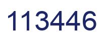 Number 113446 blue image