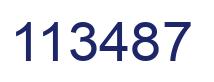 Number 113487 blue image