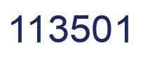 Number 113501 blue image