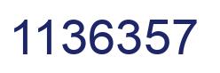 Number 1136357 blue image