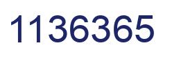 Number 1136365 blue image