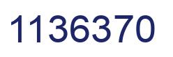Number 1136370 blue image