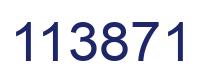 Number 113871 blue image