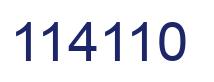 Number 114110 blue image