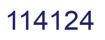 Number 114124 blue image