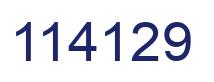 Number 114129 blue image