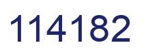 Number 114182 blue image