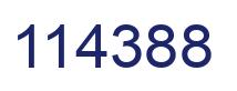 Number 114388 blue image
