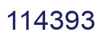 Number 114393 blue image
