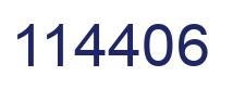 Number 114406 blue image