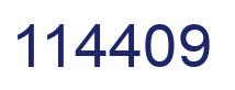 Number 114409 blue image