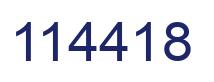 Number 114418 blue image