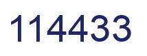 Number 114433 blue image
