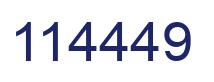 Number 114449 blue image