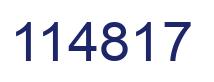 Number 114817 blue image