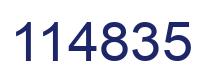Number 114835 blue image