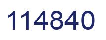 Number 114840 blue image
