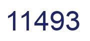 Number 11493 blue image