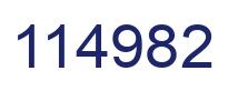 Number 114982 blue image
