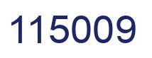 Number 115009 blue image